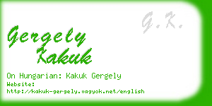 gergely kakuk business card